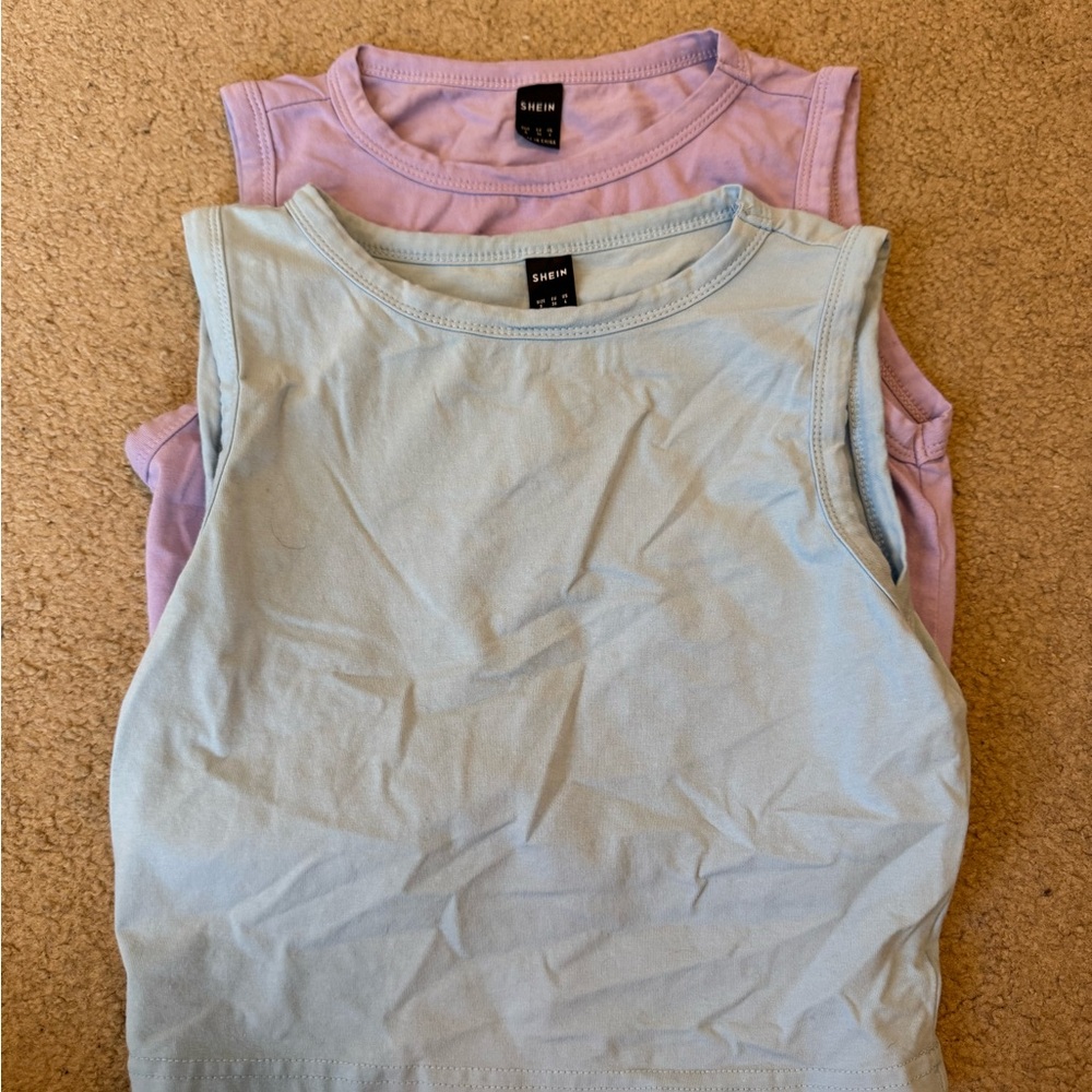 Shein Sleeveless Tops - Blue and Purple